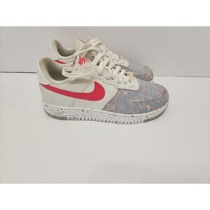Nike Air Force One Women's Crater Summit White-Siren Red Sz 7